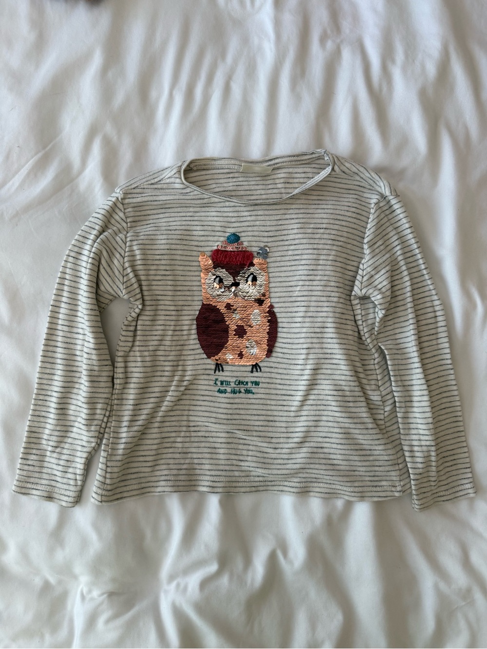 🌶️ 5 for $20: Zara Striped Long-Sleeve Top with Sequin Owl